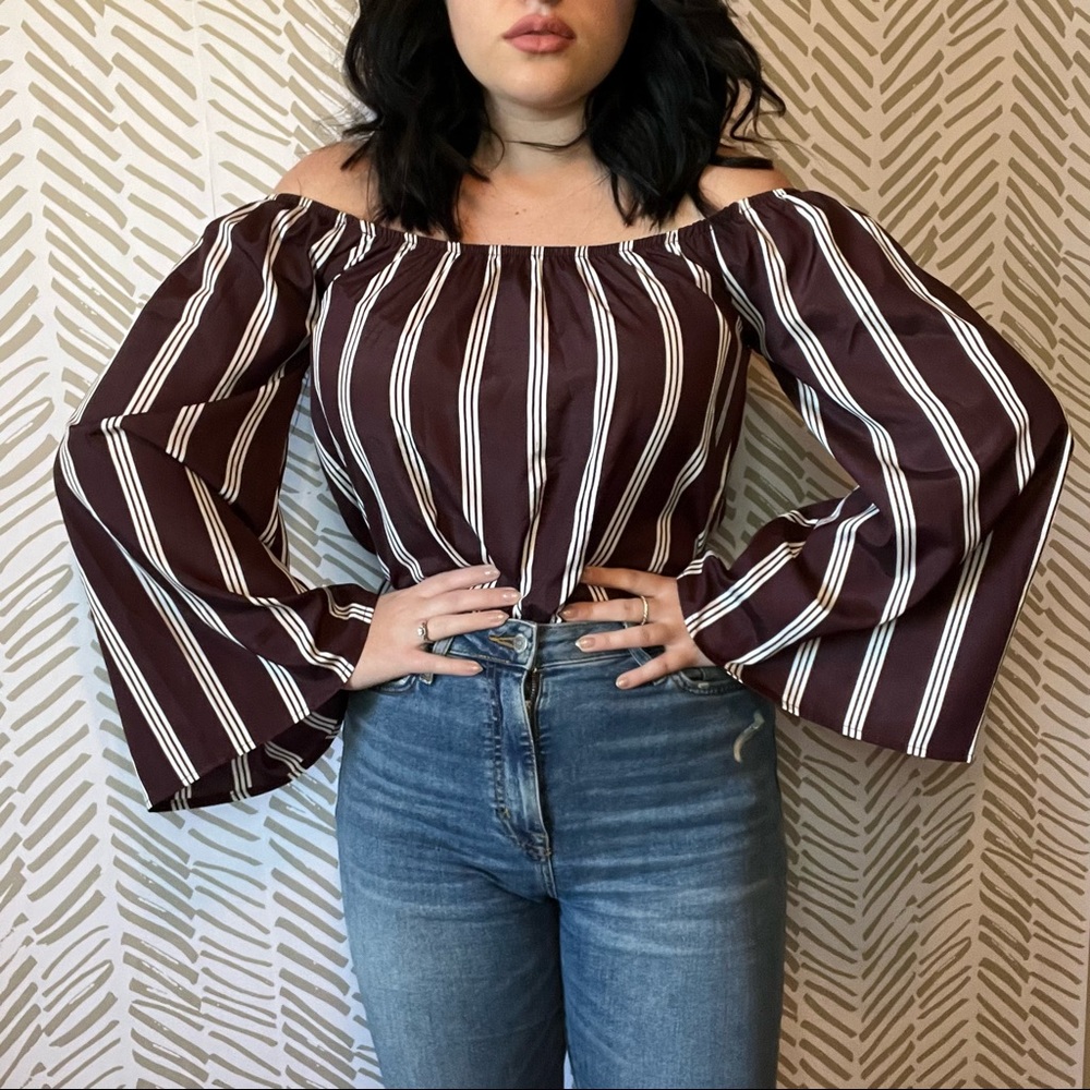 NEW Off Shoulder Angle Sleeve Top